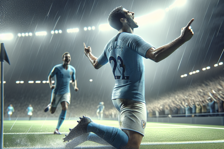 Форвард в голубой форме празднует дубль и лидерство в гонке бомбардиров топ-5 лиг